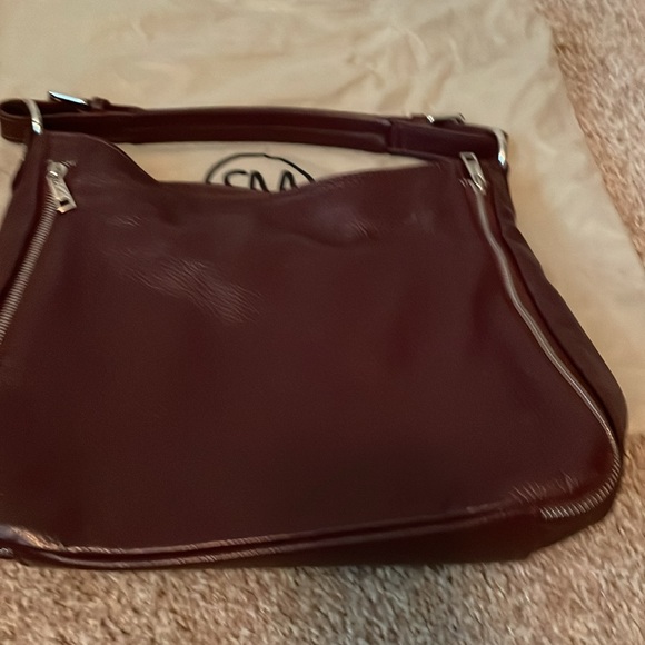 Burgundy bag. Roberta M. Leather. - Picture 2 of 7